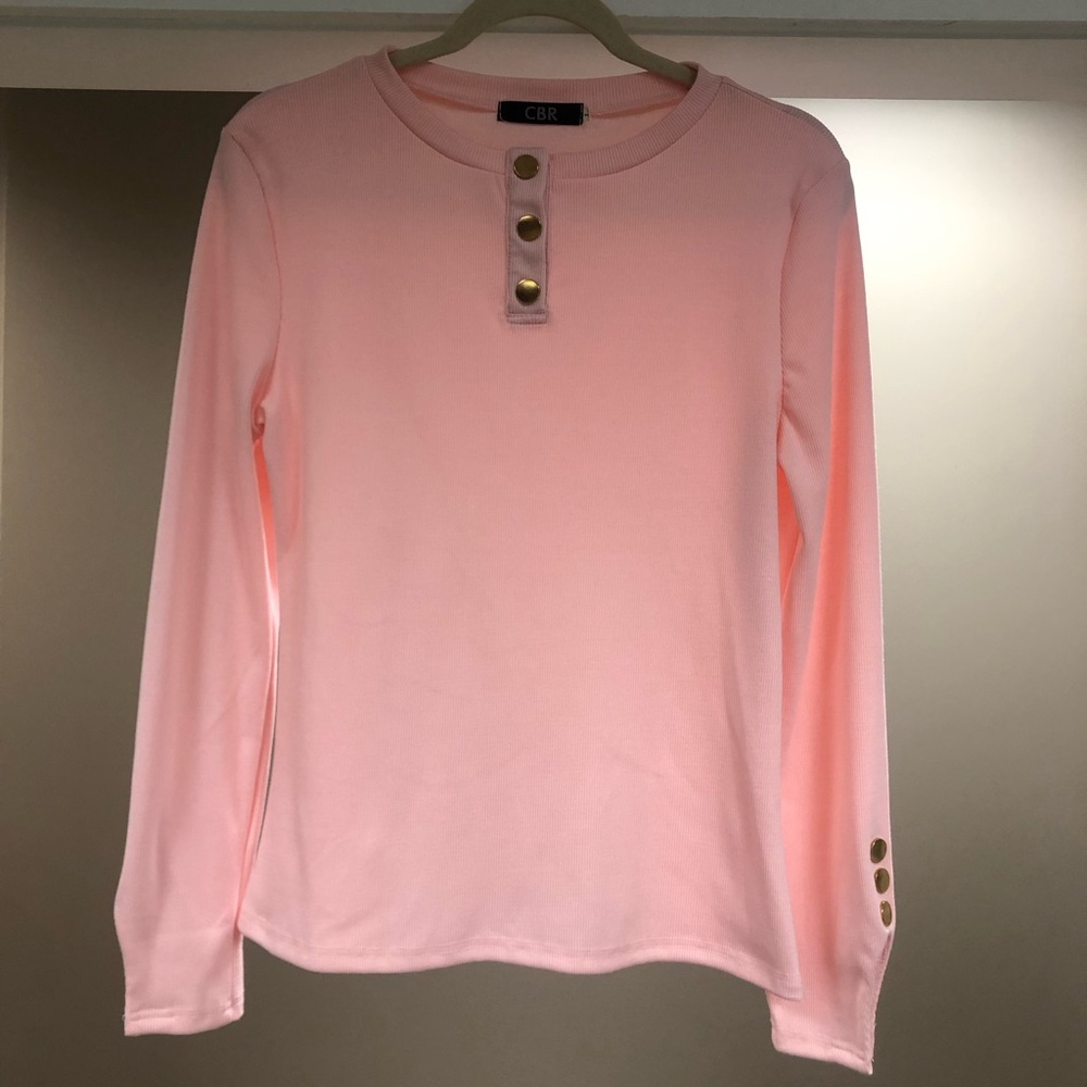Long Sleeve Light Pink Top CBR Size Large